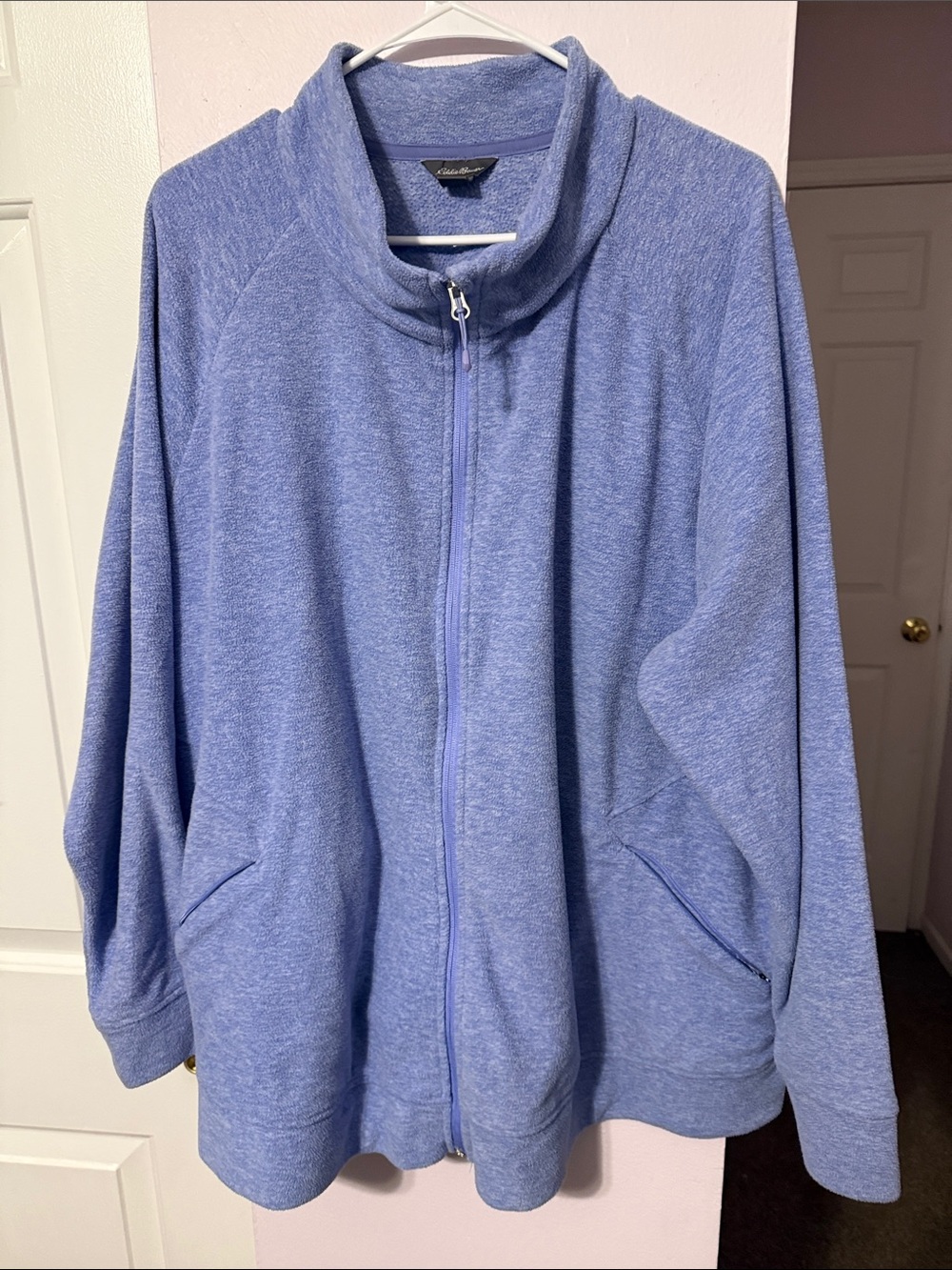 Eddie Bauer Heather Periwinkle Full-Zip Utility Jacket 3x